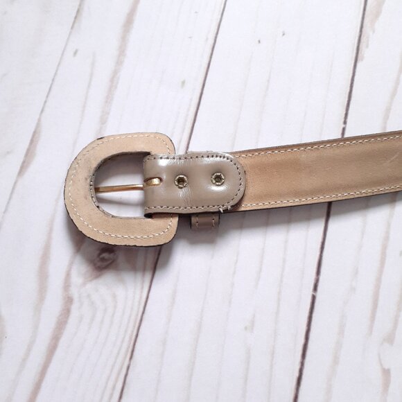 Nordstrom Women's Leather Belt Tan Size M - Picture 9 of 10